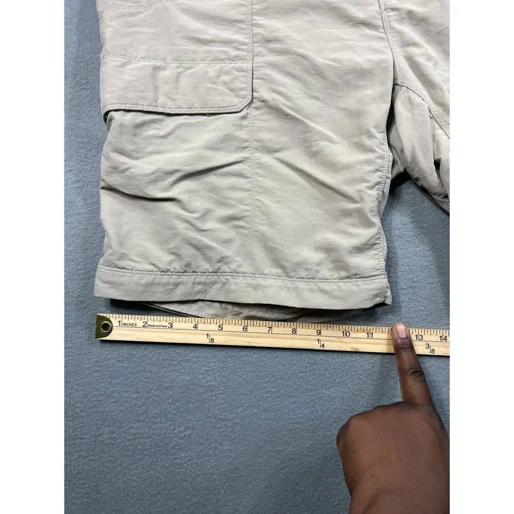 North Face Cargo Shorts for Men - Light Beige, Size L, Outdoor Nylon Wear